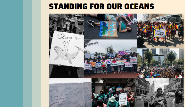 Standing For Our Oceans protest and advocacy photo collage
