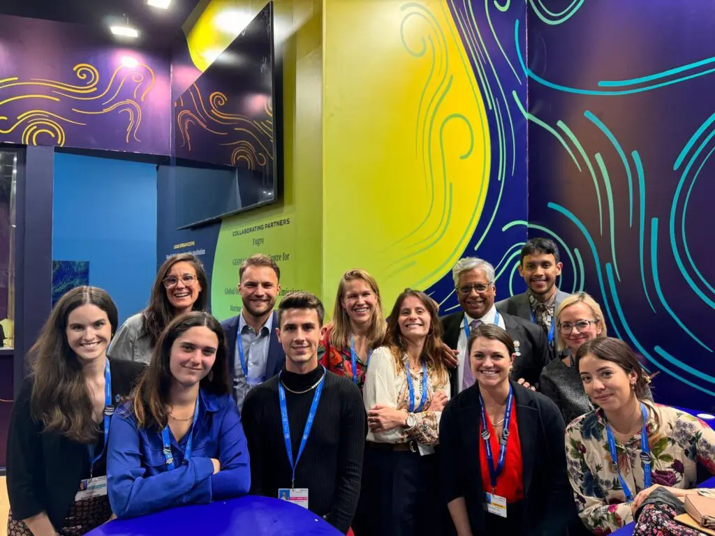 Group of ocean advocates at the COP29 Ocean Pavilion