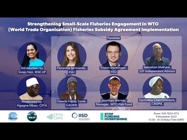 Strengthening Small-Scale Fisheries Engagement in WTO Fisheries Subsidy Agreement Implementation — webinar thumbnail